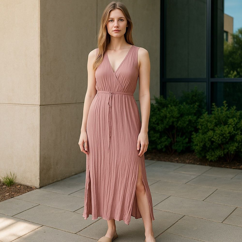 Shinestar Sleeveless Full Length Prom Dress NWT
V-Neck Mauve Pink Size Small